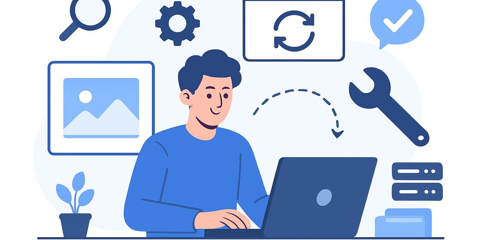 Enable Media Replace：不改圖片網址就替換 WordPress 媒體檔案 的 WordPress 維護示意圖