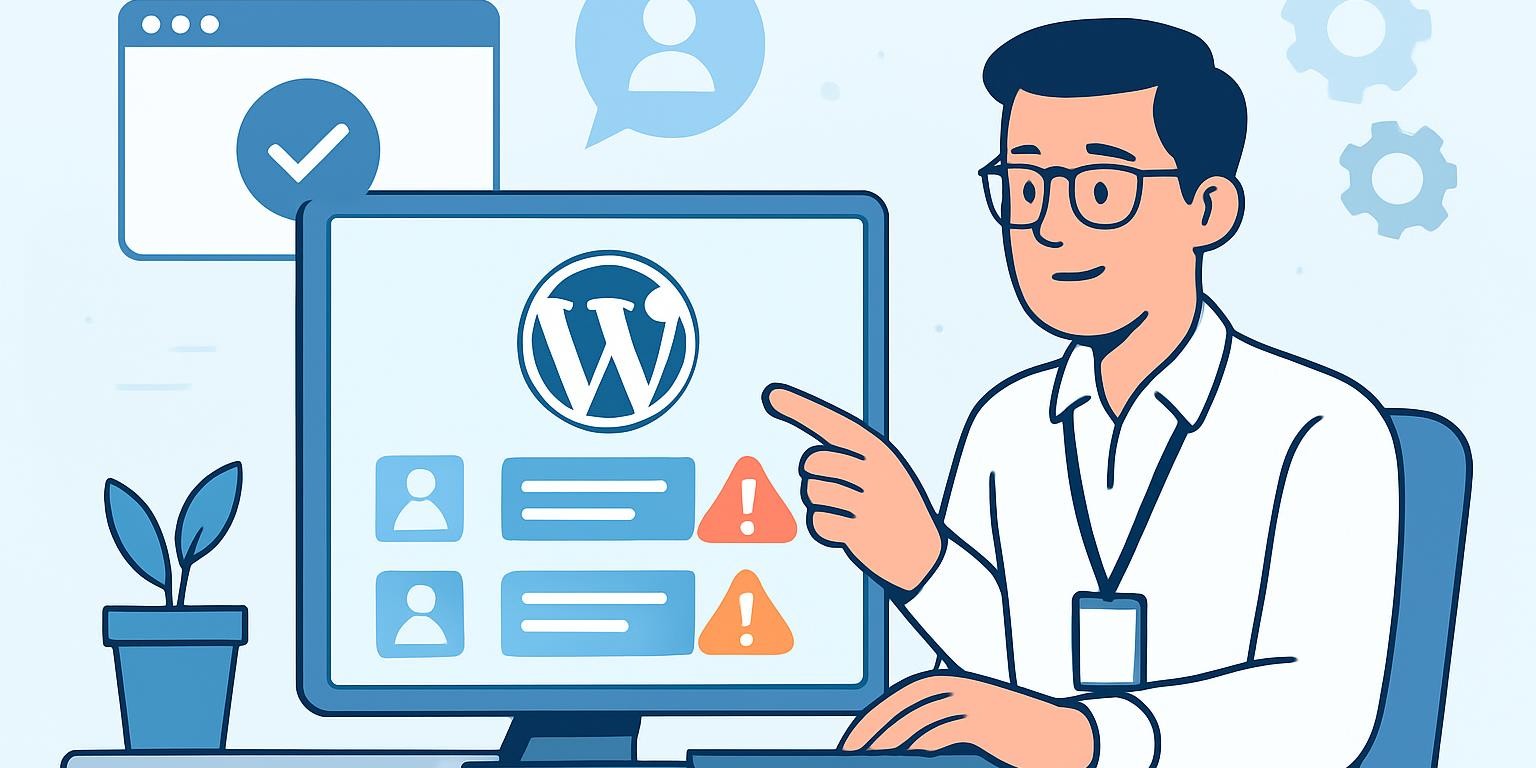 User Switching：用模擬登入檢查 WordPress 使用者權限問題 的 WordPress 維護示意圖